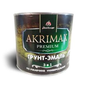 Грунт-эмаль 3в1 быстросохнущая мат."Akrimax-PREMIUM" красная 1,7 кг